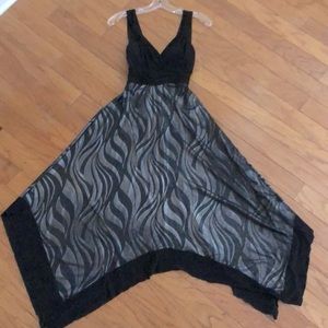 Black and silver dress that flows!